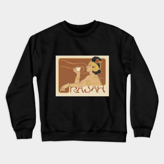 Cafe Rajah by Henri Meunier Crewneck Sweatshirt by MasterpieceCafe